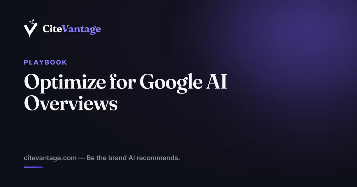 How to Optimize for Google AI Overviews in 2026