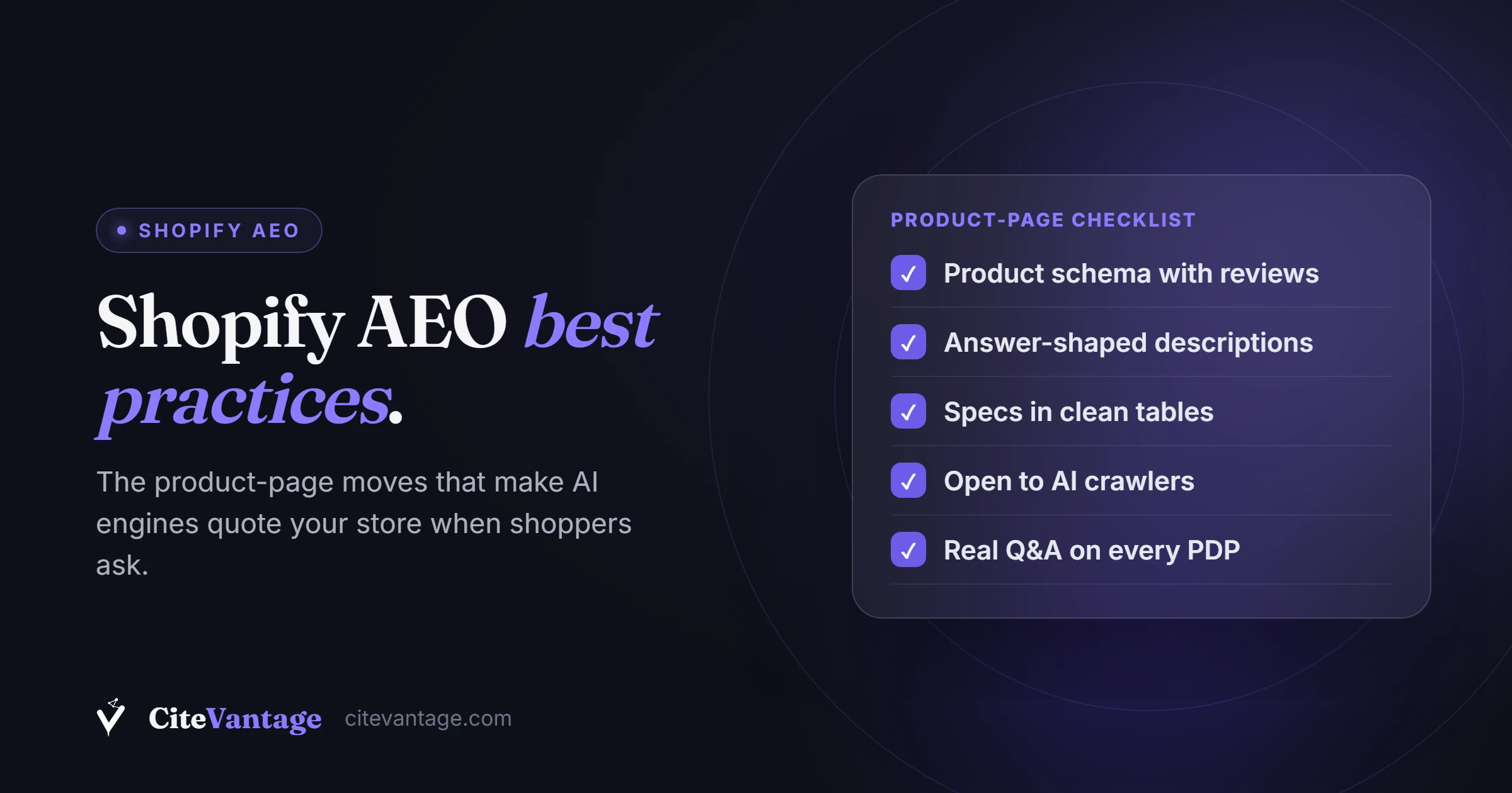 Shopify Answer Engine Optimization AEO Best Practices