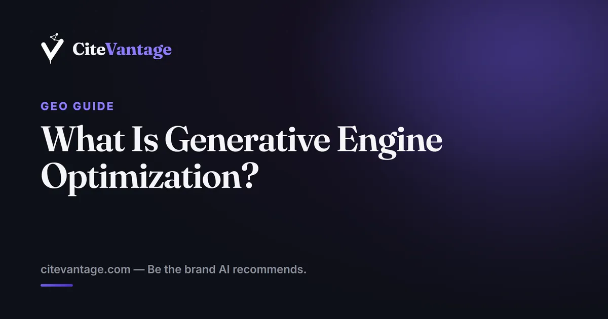 What Is Generative Engine Optimization (GEO)? The 2026 Guide