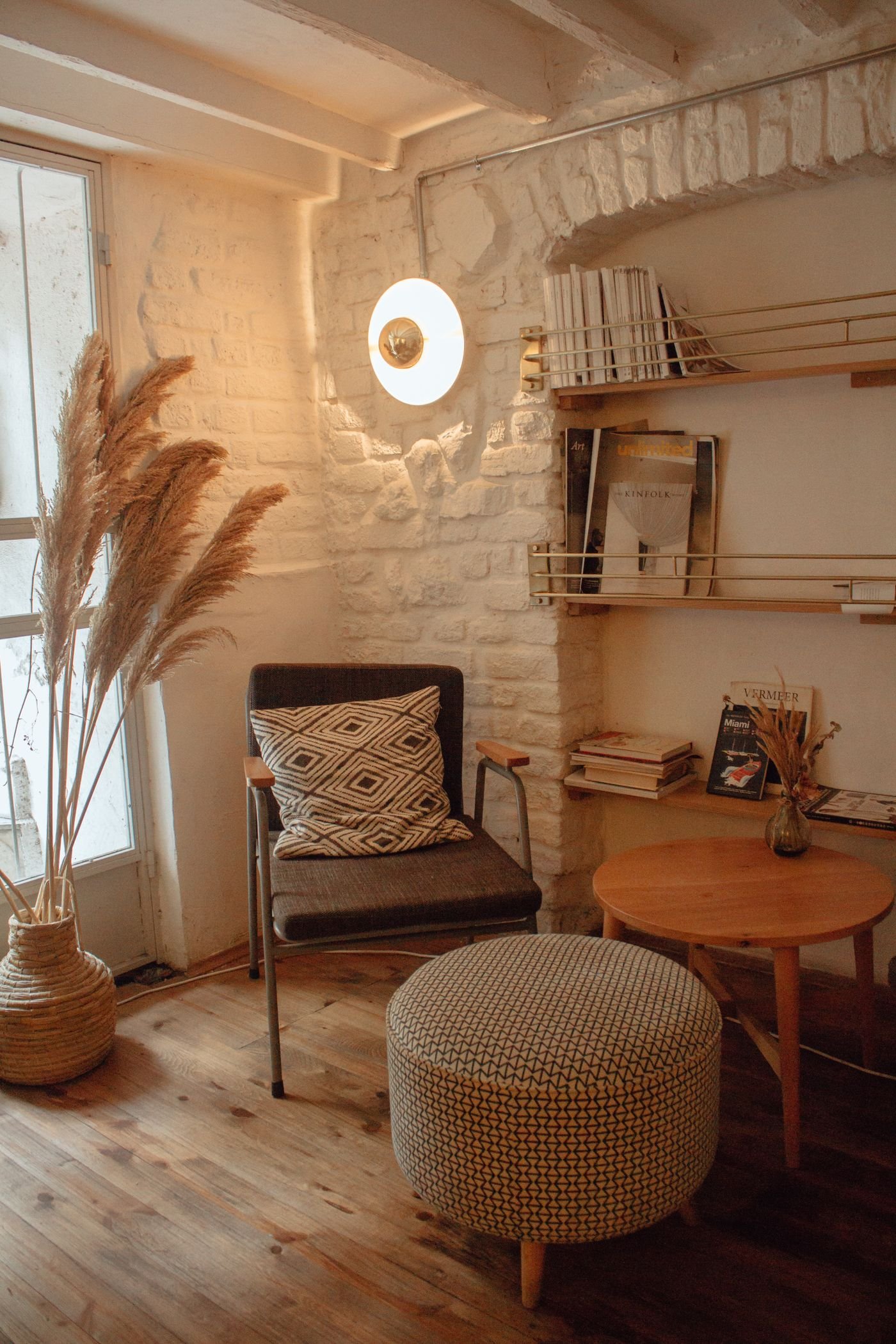 A warm, styled living space